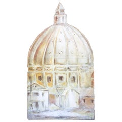 Vintage Canvas Stage Prop of St. Peter's Basilica from Houston Grand Opera