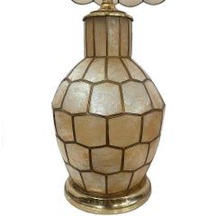 Vintage Capiz Lamp with Shade