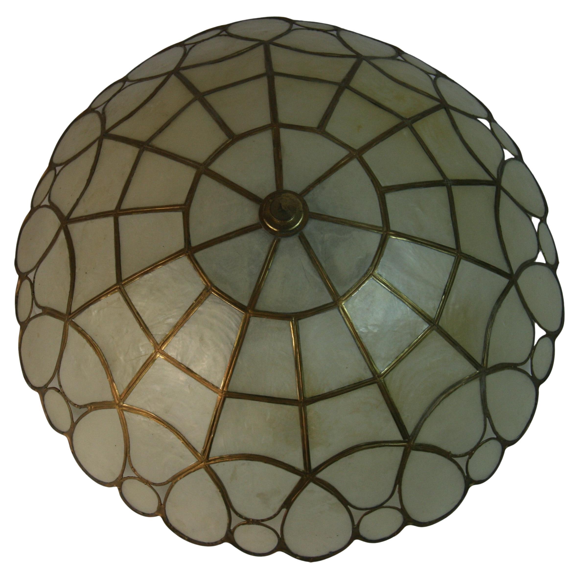 Vintage Capiz Shell Flushmount For Sale