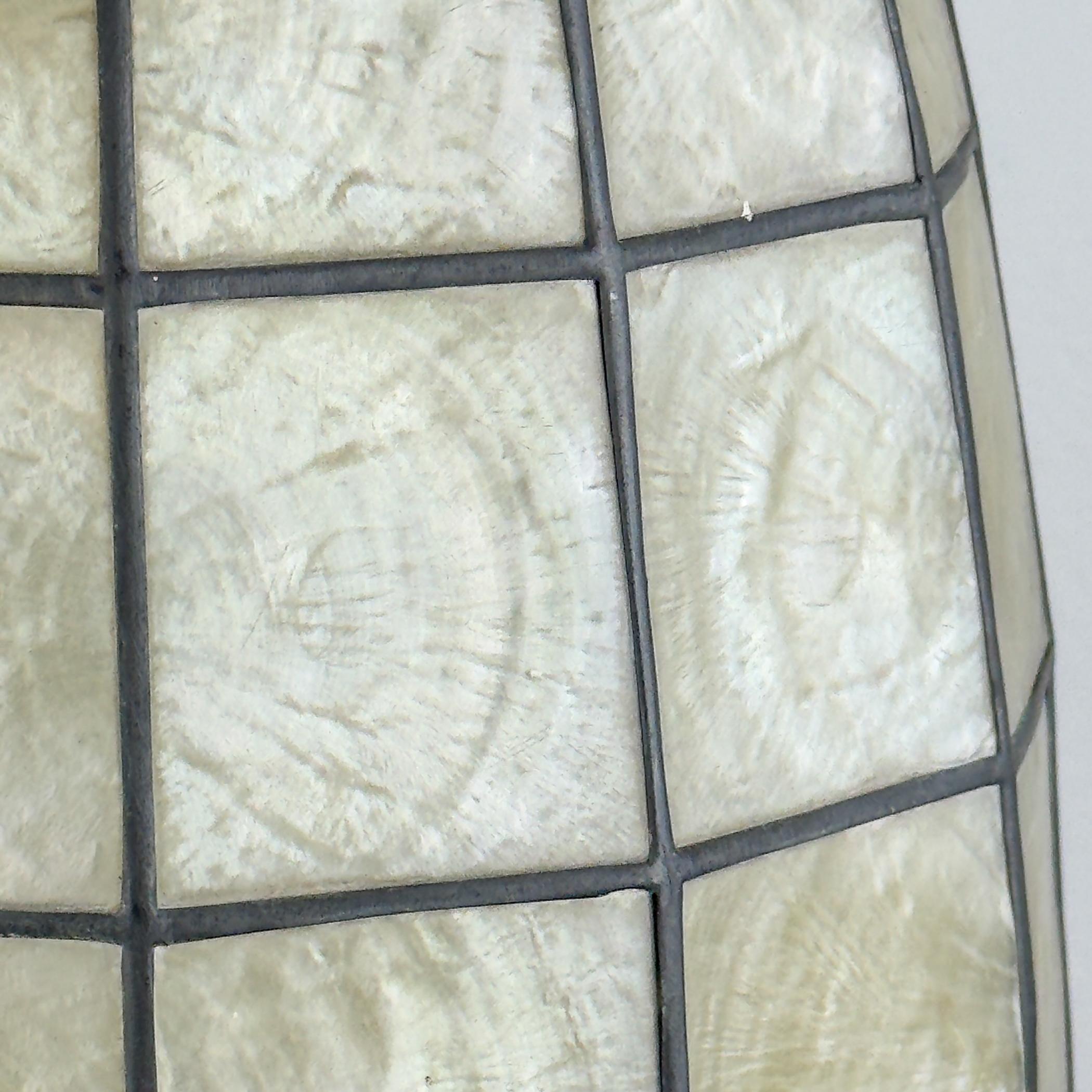 Lámpara Colgante Vintage Capiz Shell, Italia Años 60 en venta 1