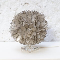 Lampe de bureau Capiz Mothers Pearl, circa 1970