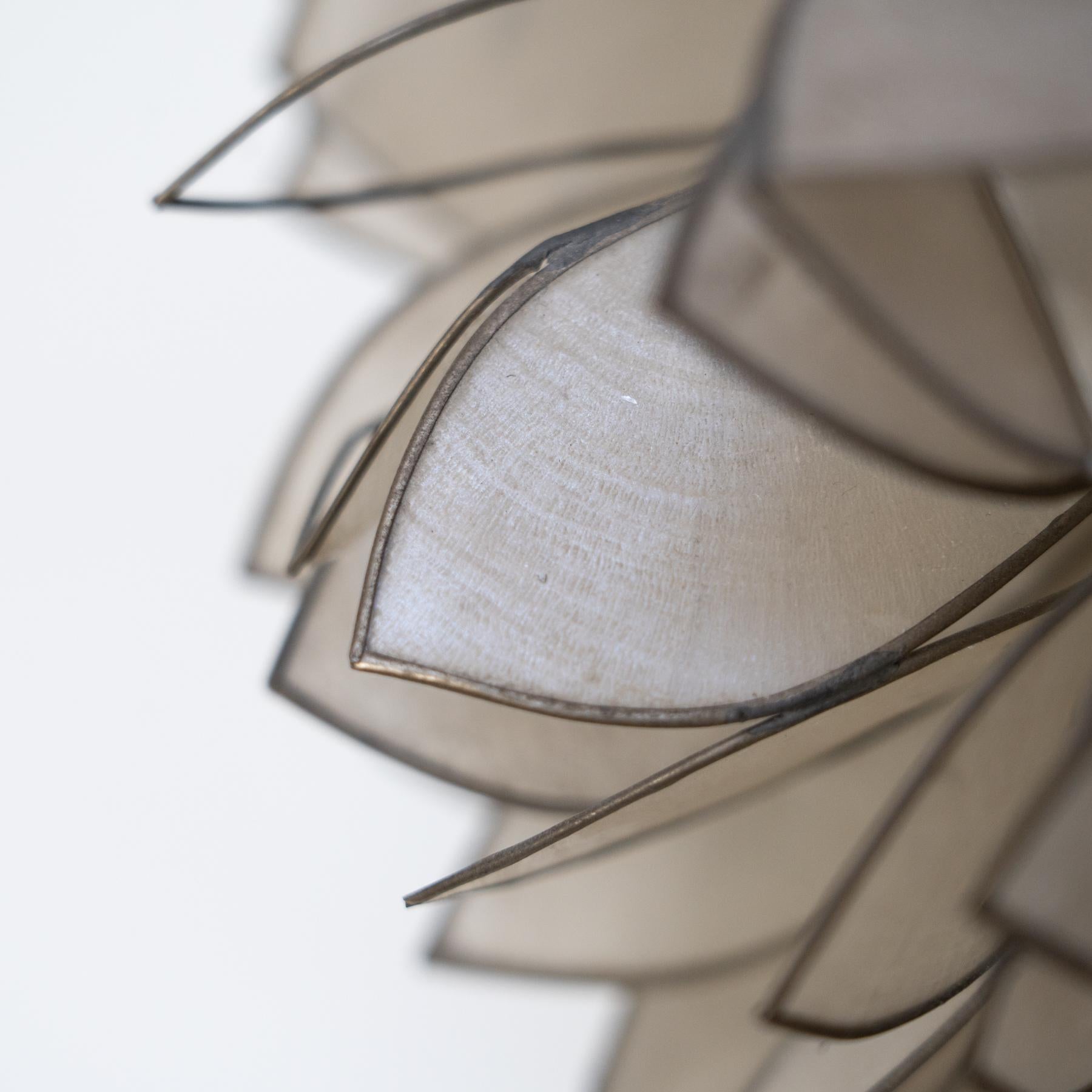 Mother-of-Pearl Vintage Capiz Table Lamp Mothers Pearl, circa 1970