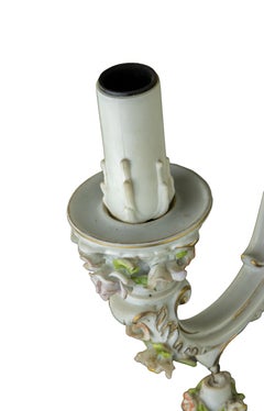 Vintage Capodimonte Chandelier, Italy 1950s