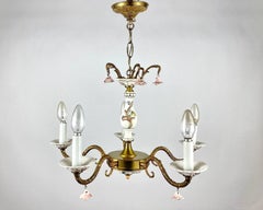 Vintage Italian Lighting Set of Chandelier & Two Sconces, Italian Pendant Light