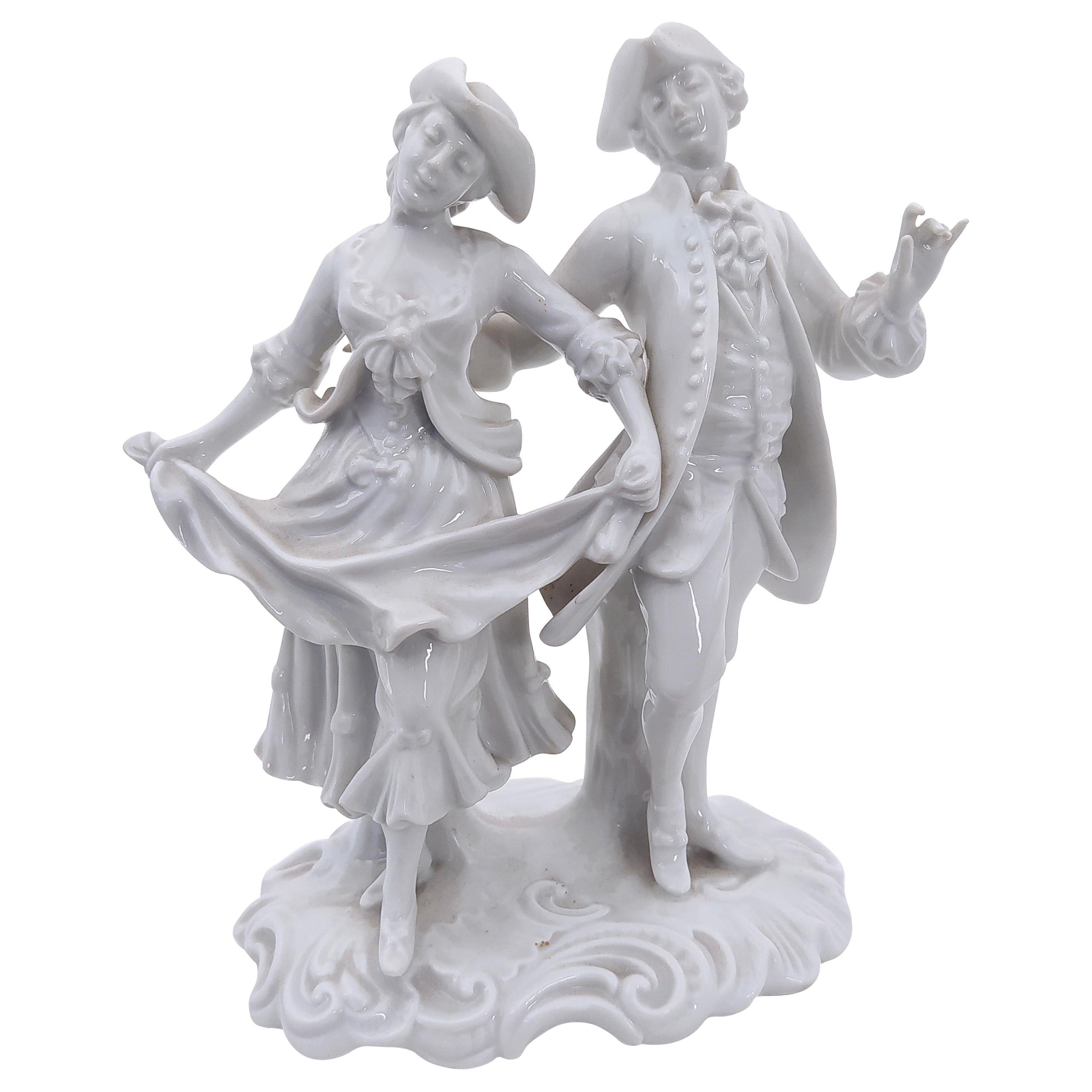 Oggetto decorativo vintage in porcellana di Capodimonte di Ginori, stile rococò, Italia
