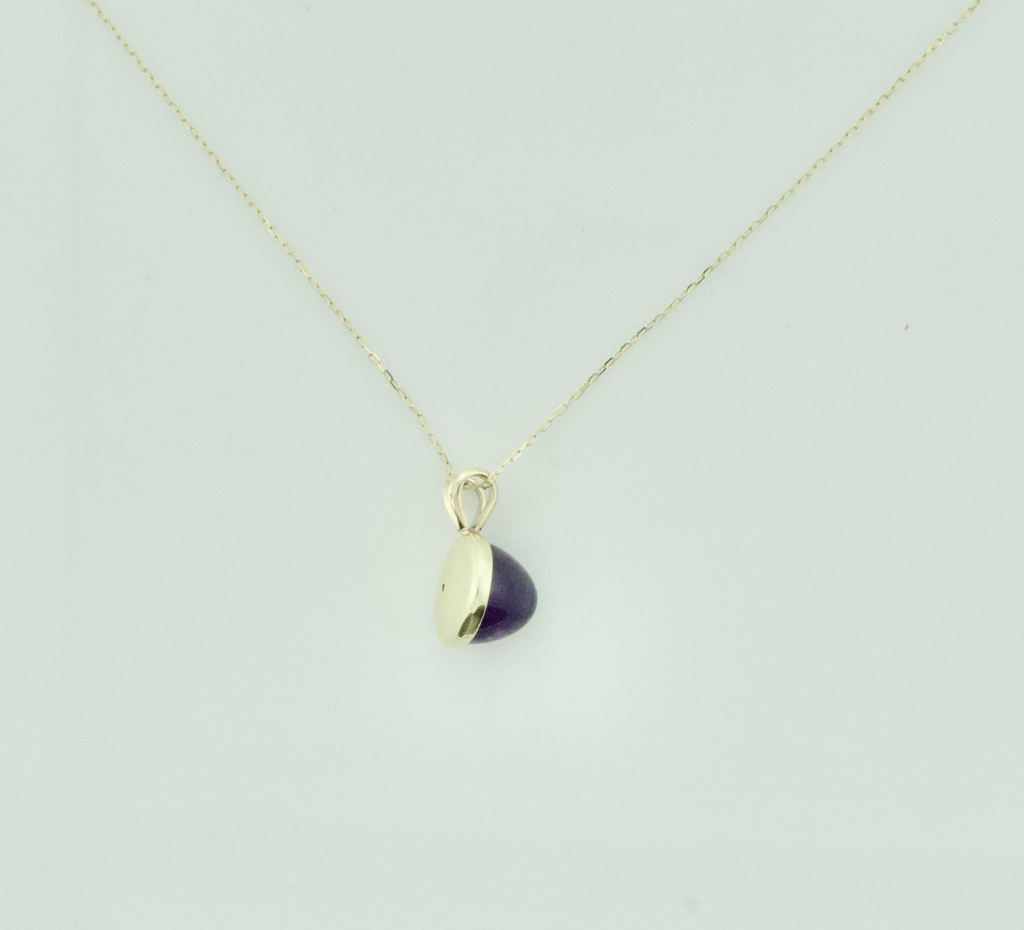 Cabochon Collana d'oro e ametista d'epoca, circa anni '30 in vendita