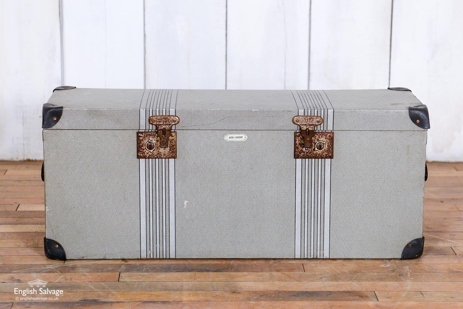 Vintage Car Trunk with Leather Straps, 20th Century For Sale at 1stDibs