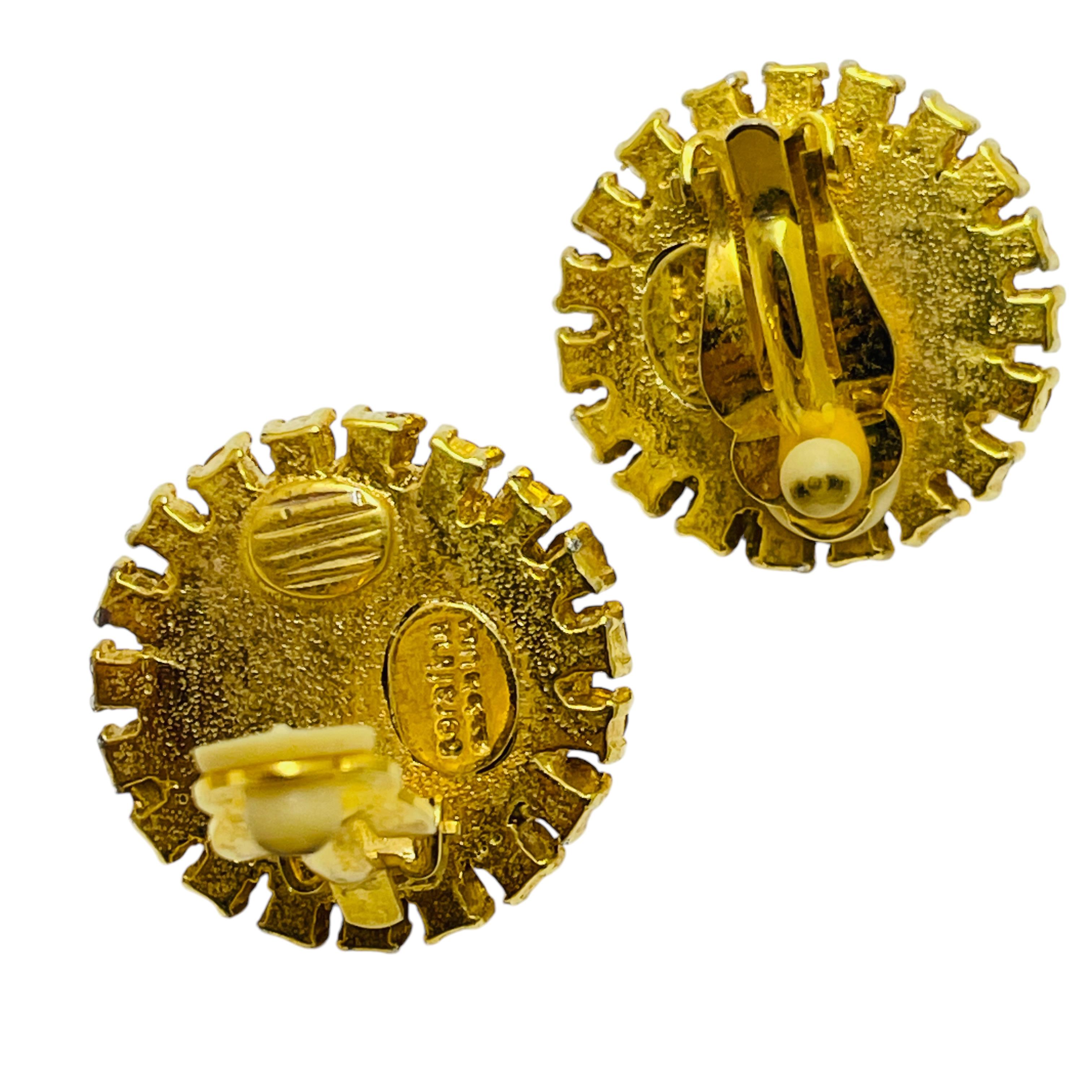 Orecchini a clip CARALINA d'epoca, con perle e strass, di design In condizioni buone in vendita a Palos Hills, IL