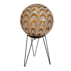 Karamellfarbene Vintage-Tischlampe/Deckenlampe, Murano-Glas, Mazzega