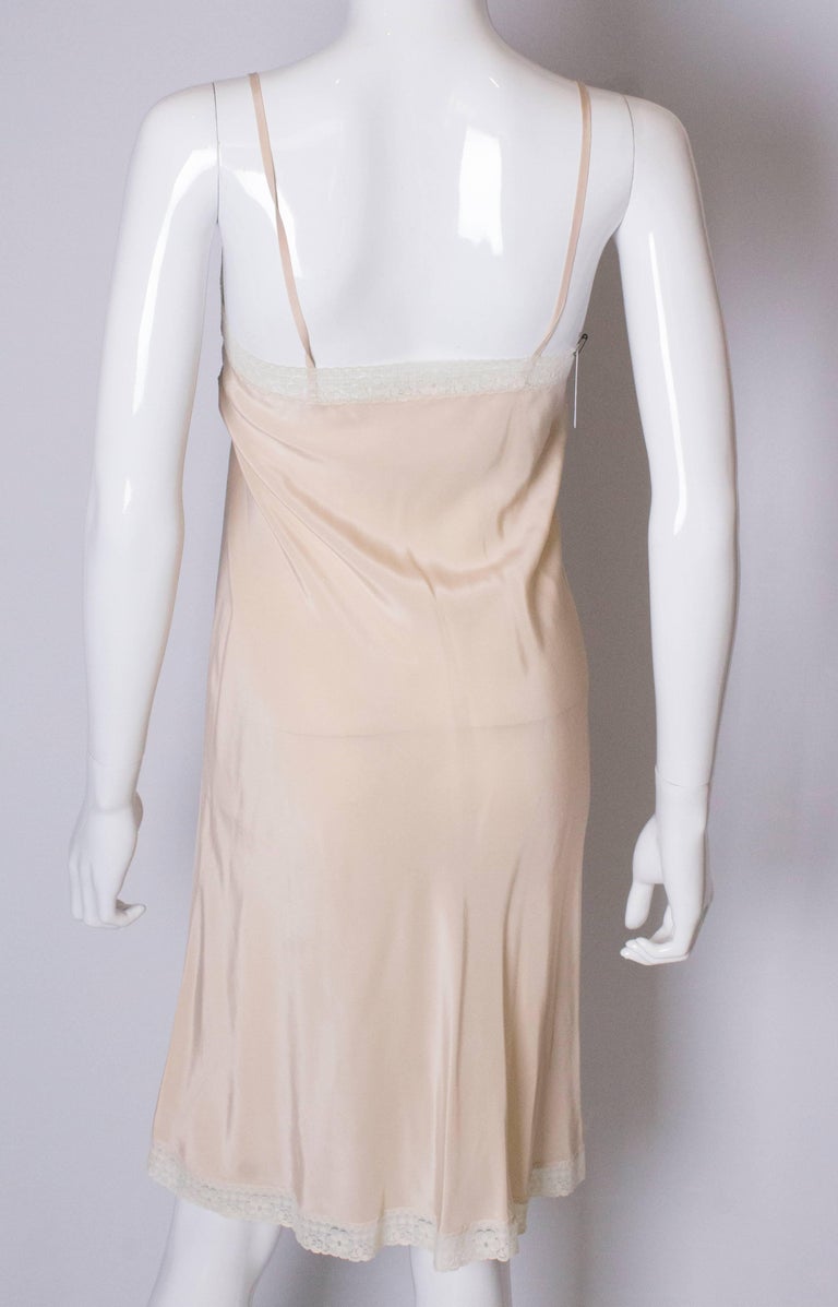 Vintage Caramel Silk Slip For Sale at 1stDibs