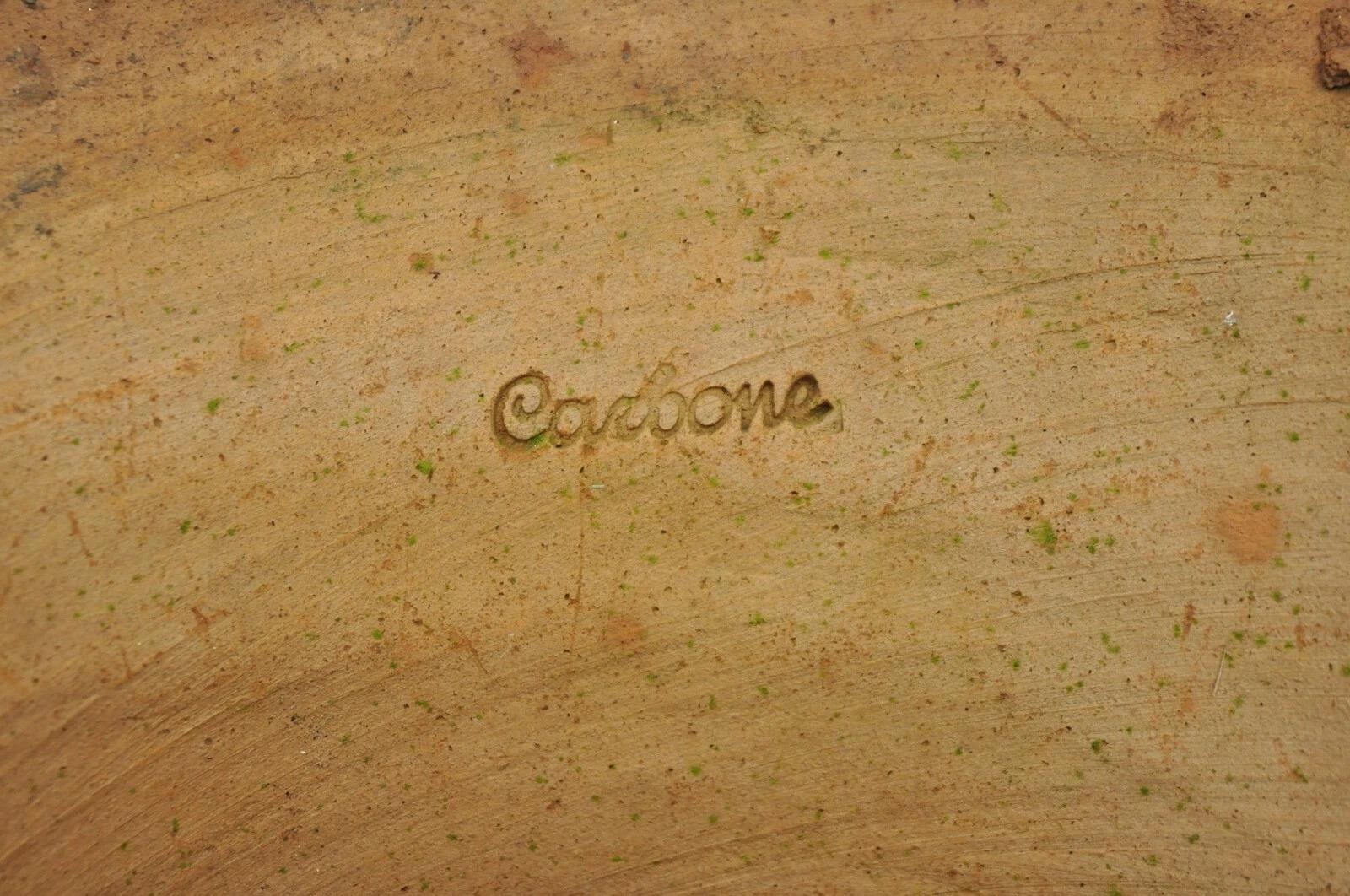 Vintage Carbone Terrakotta Keramik Korbgeflecht 16