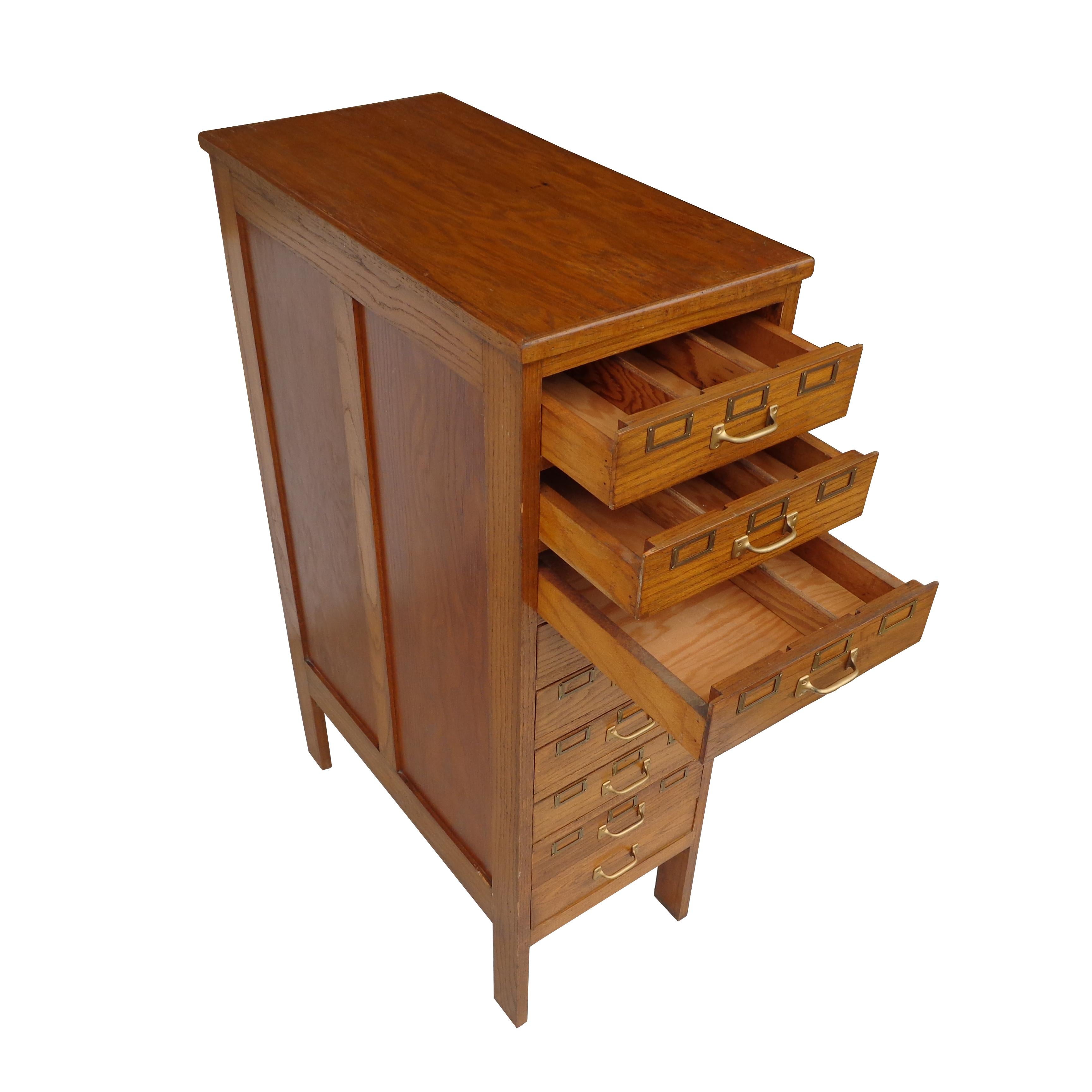 Mid-Century Modern Vintage Card Catalogue Cabinet For Sale