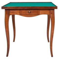 Vintage Card Table with Green Felt Top