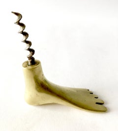 Vintage Carl Auböck Austria Bronze Foot Corkscrew Bottle Opener