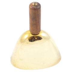 Vintage Carl Auböck Bell, Brass and Walnut