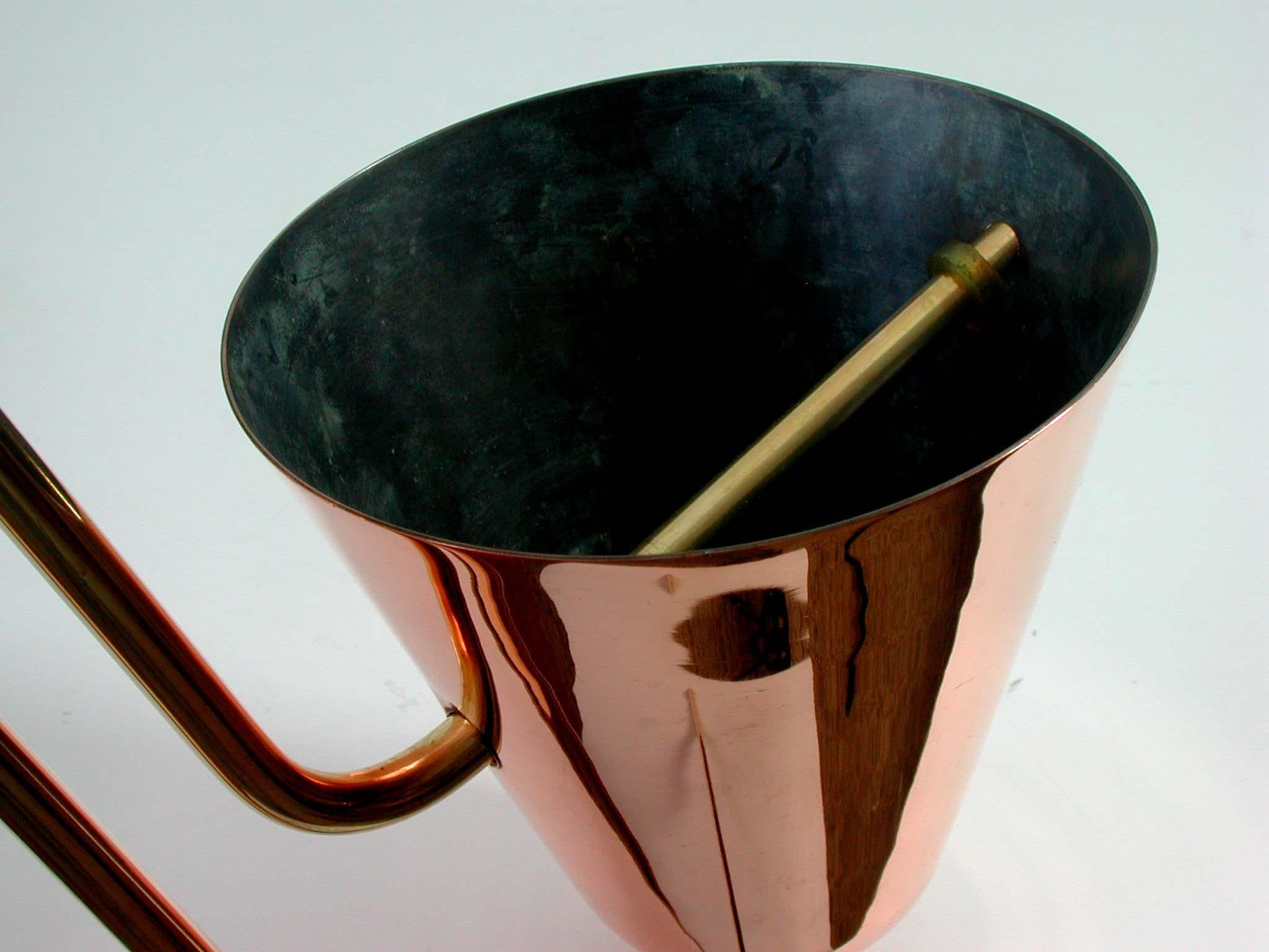 Vintage Carl Auböck Brass and Copper Floor Ashtray, Austria, Mod. 3866, 1950s For Sale 4