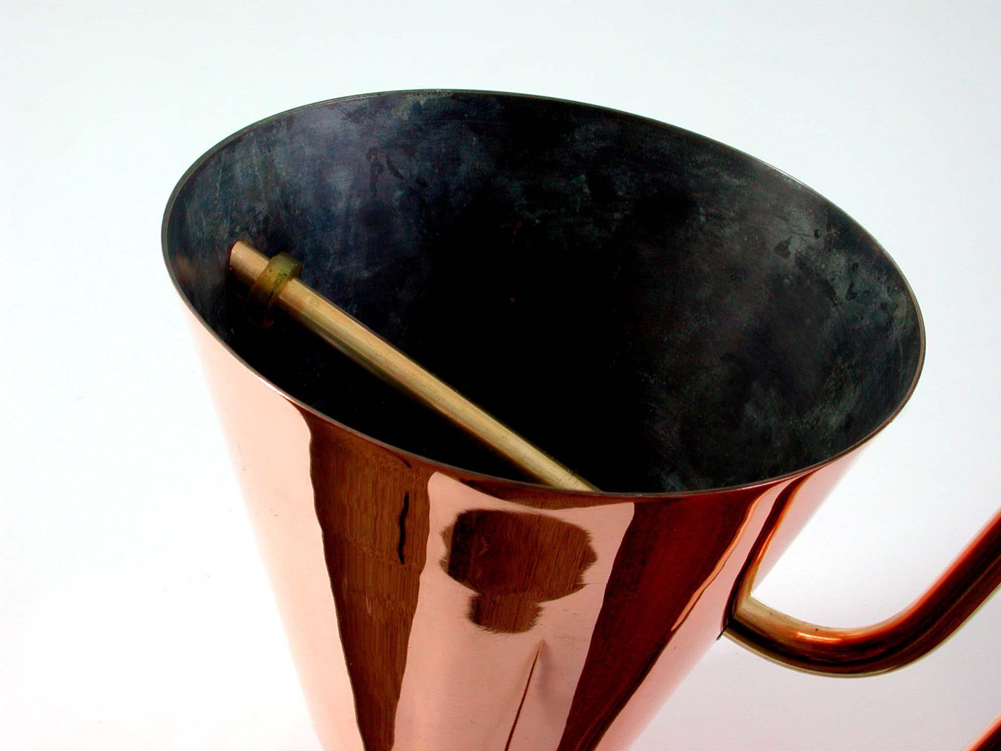 Vintage Carl Auböck Brass and Copper Floor Ashtray, Austria, Mod. 3866, 1950s For Sale 3