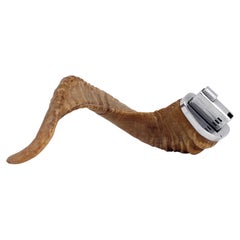Vintage atribuido a Carl Aubock , Diseño del encendedor Horn, Años 1970
