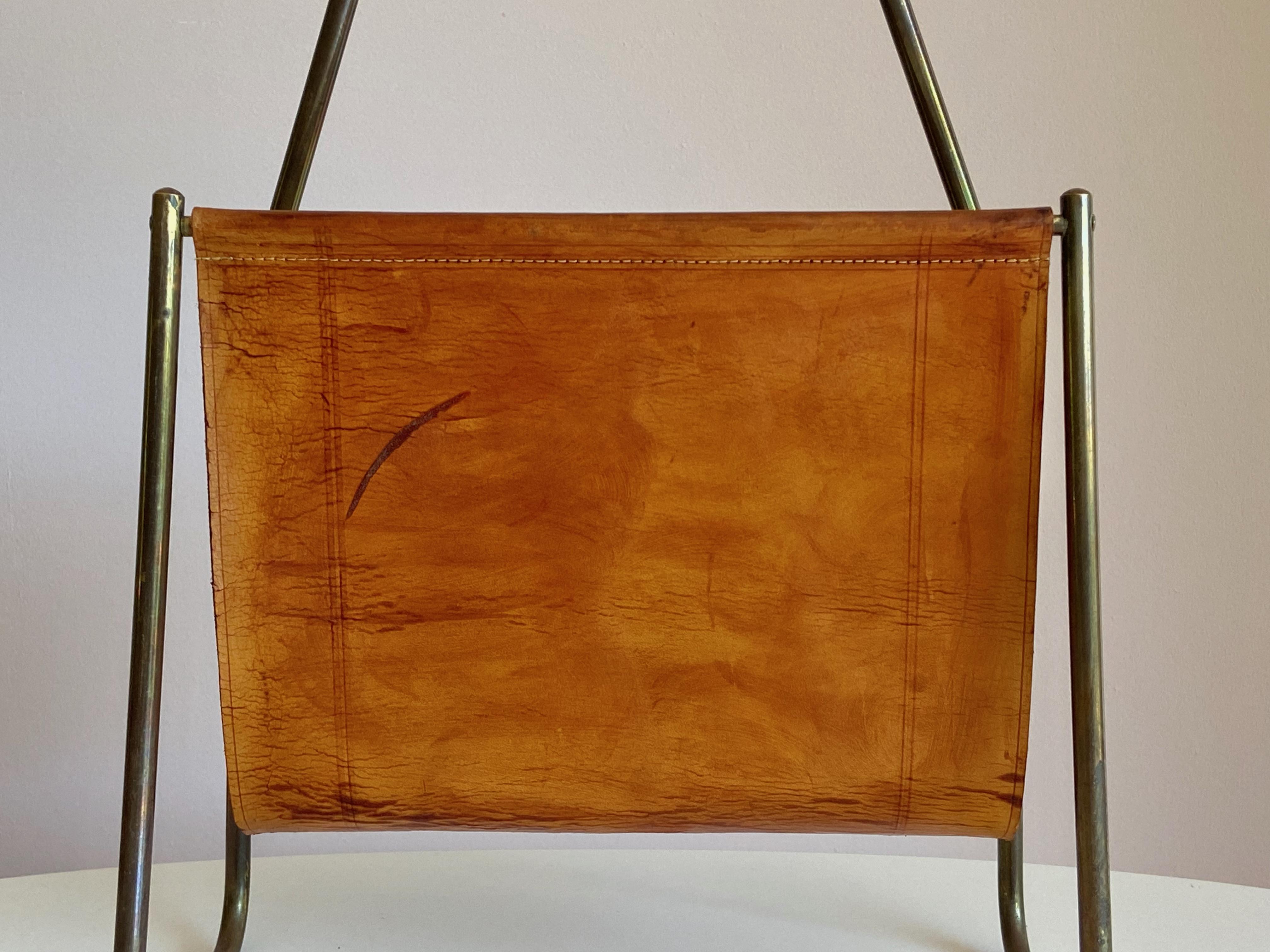 Vintage Carl Auböck Magazin Rack Nr. 3808 Wien Österreich, 1950er Jahre (Mitte des 20. Jahrhunderts) im Angebot