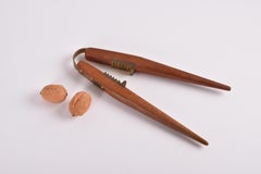 Vintage Carl Auböck Nutcracker Teak and Brass, Vienna Austria Modern Design 1950