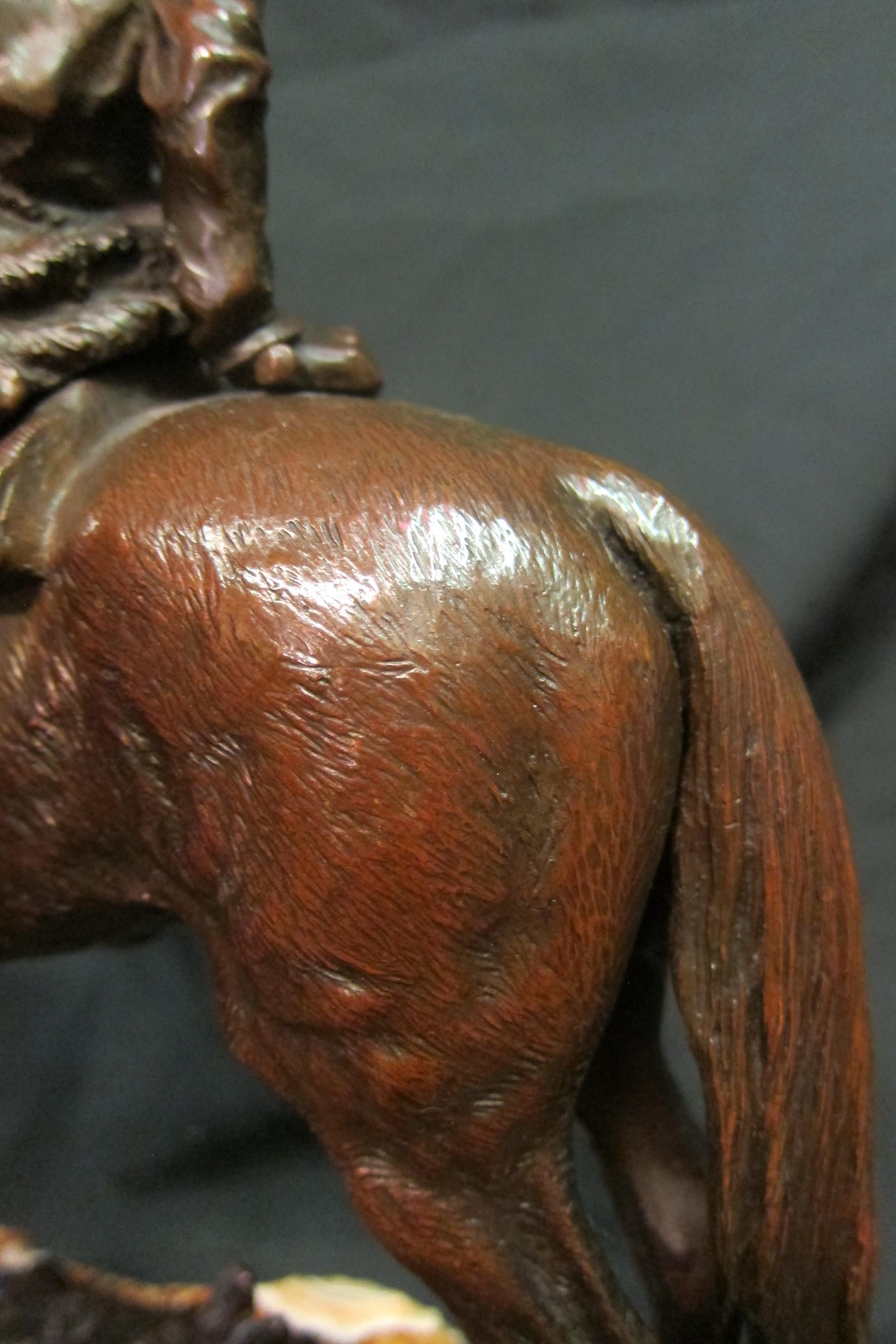 Vintage Carl Kauba Bronze, Indian Chief on Horseback 2