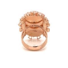 Vintage Carla Amorim 10tcw Quartz Gemstones Cluster Ring in 18k Rose Gold