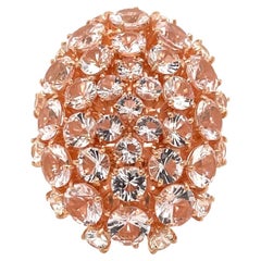 Vintage Carla Amorim 10tcw Quartz Gemstones Cluster Ring in 18k Rose Gold