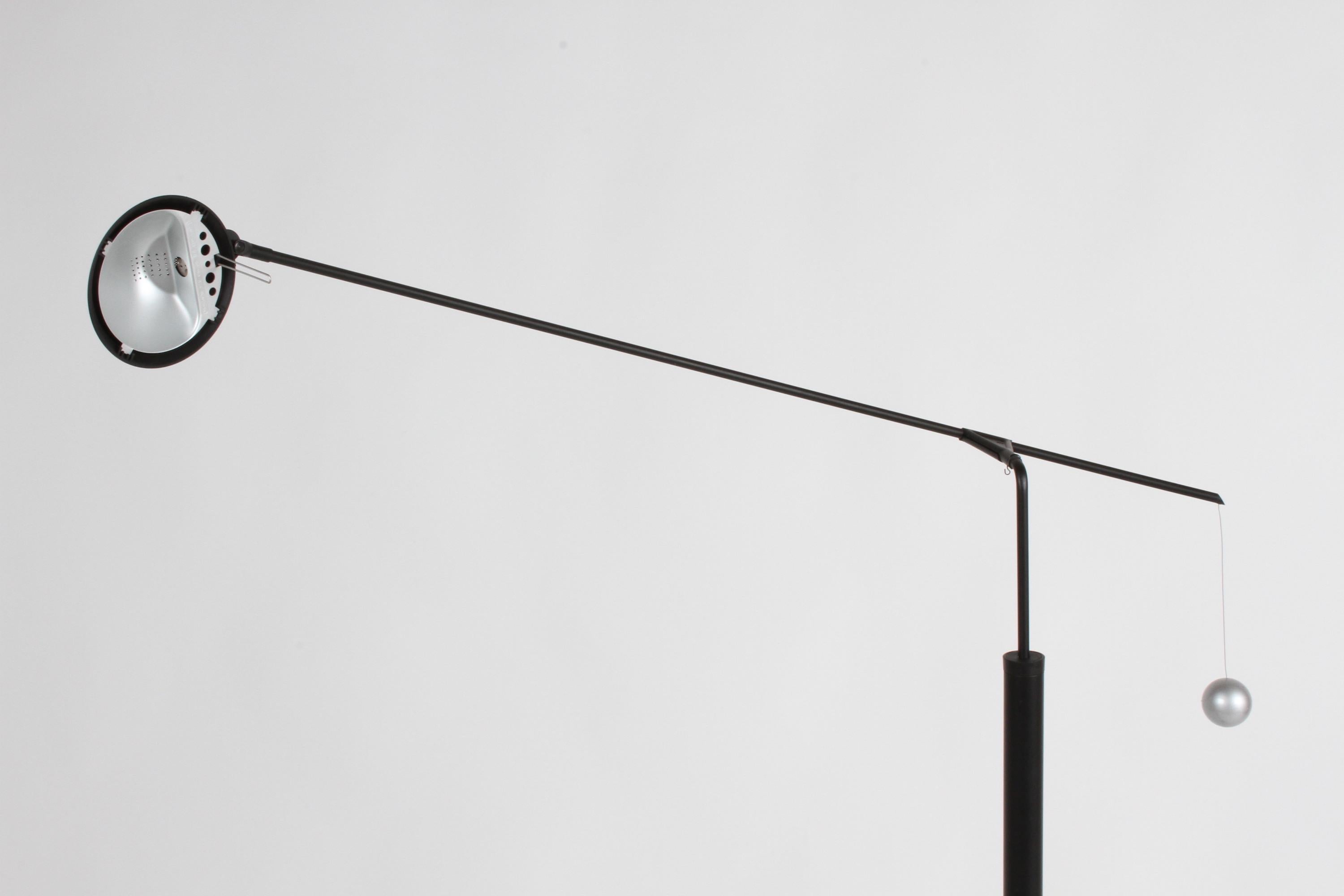 Vintage Carlo Forcolini Post-Modern Black Floor Lamp for Artemide Italy, 1980s For Sale 9