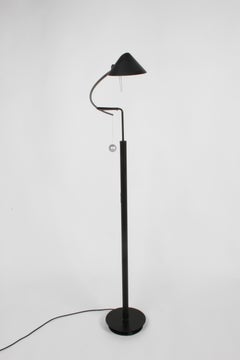 Vintage Carlo Forcolini Post-Modern Black Floor Lamp for Artemide Italy, 1980s