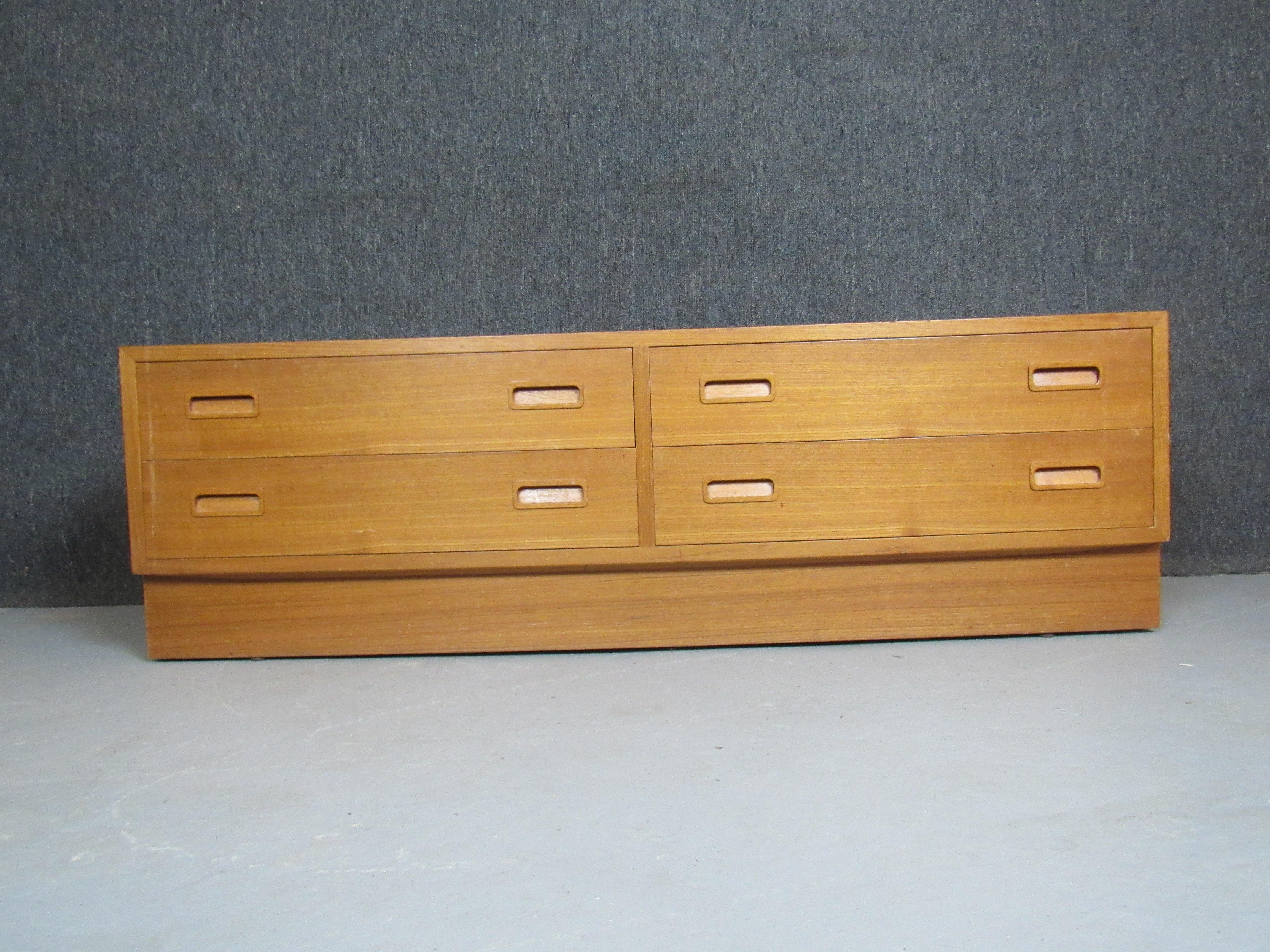 Mid-Century Modern Vintage Carlo Jensen Danish Teak Entry Dresser for Hundevad & Co. For Sale