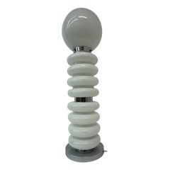 Lampada da tavolo in vetro vintage Carlo Nason per Mazegga, anni '60