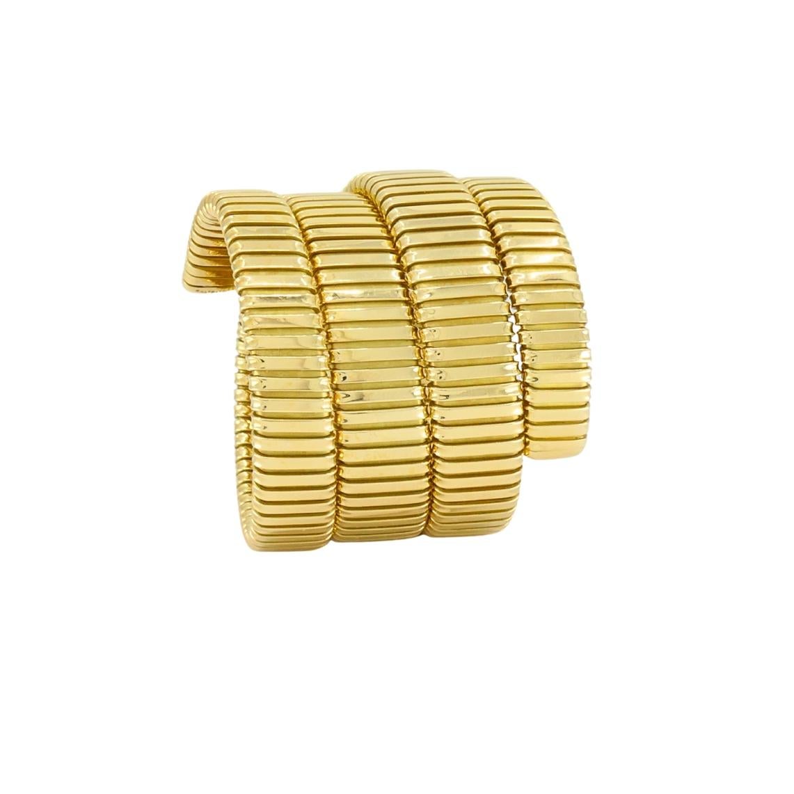 Donna Vintage Carlo Weingrill - Bracciale a quattro file di tubogas in oro 18 ct. in vendita