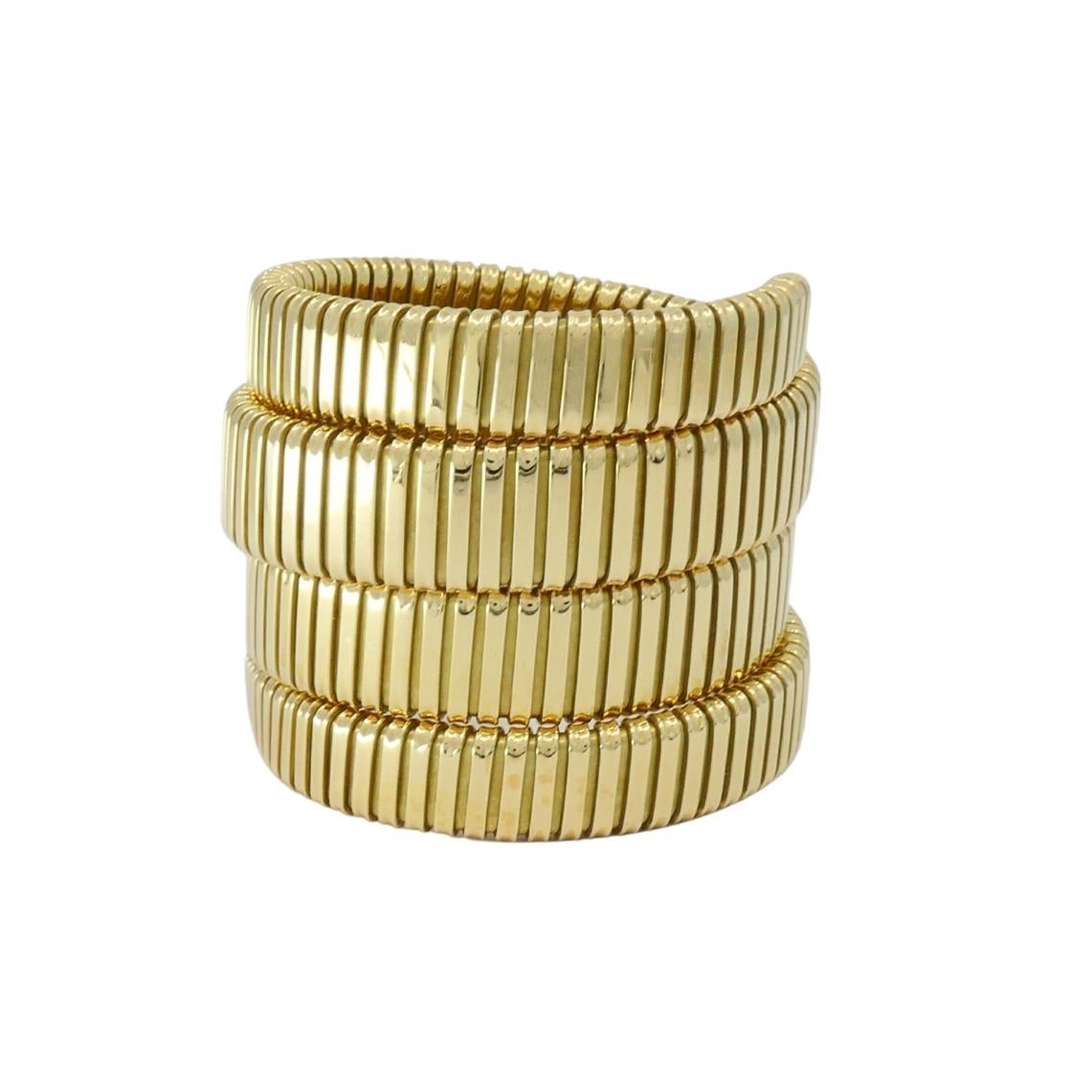 Vintage Carlo Weingrill - Bracciale a quattro file di tubogas in oro 18 ct. in vendita 1