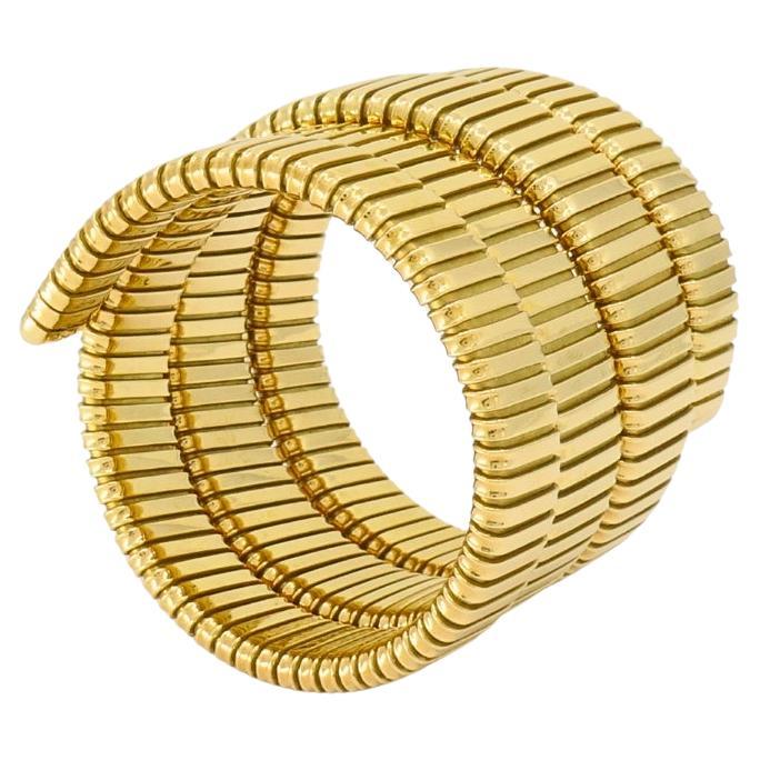Vintage Carlo Weingrill - Bracciale a quattro file di tubogas in oro 18 ct. in vendita
