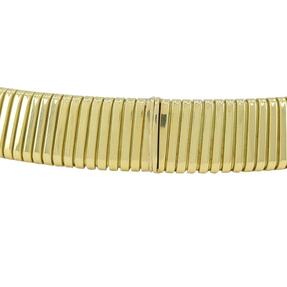 Vintage Carlo Weingrill 18k Gold Tubogas Choker Necklace For Sale 6