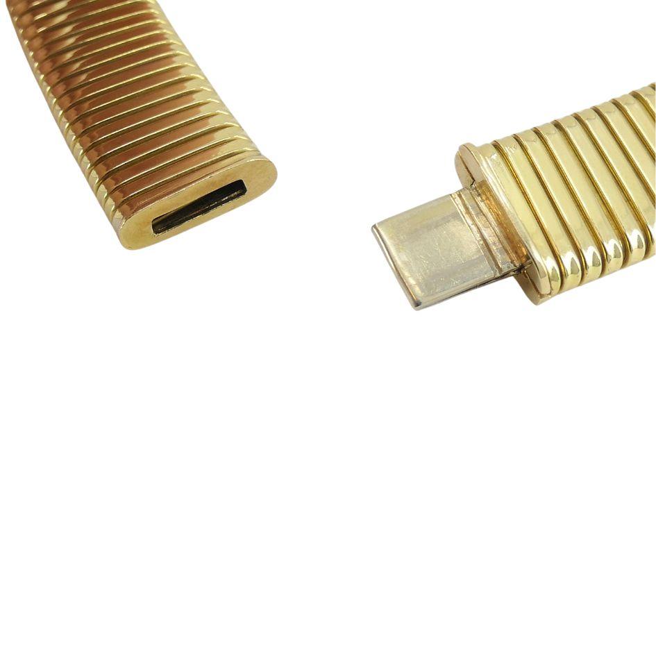 Vintage Carlo Weingrill 18k Gold Tubogas Choker Necklace For Sale 7