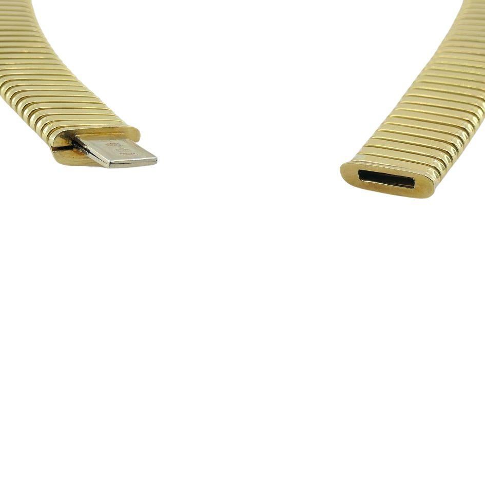 Vintage Carlo Weingrill 18k Gold Tubogas Choker Necklace For Sale 8