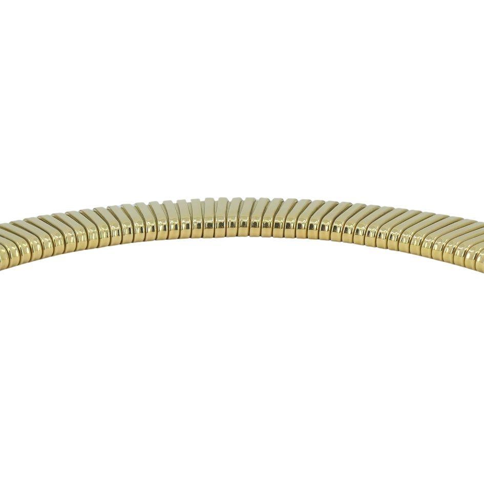 Vintage Carlo Weingrill 18k Gold Tubogas Choker Necklace For Sale 9