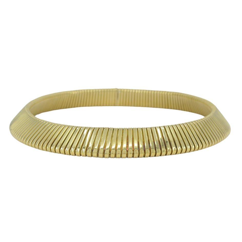 Collar gargantilla vintage Carlo Weingrill Tubogas de oro de 18 quilates en Bueno estado para la venta en Beverly Hills, CA