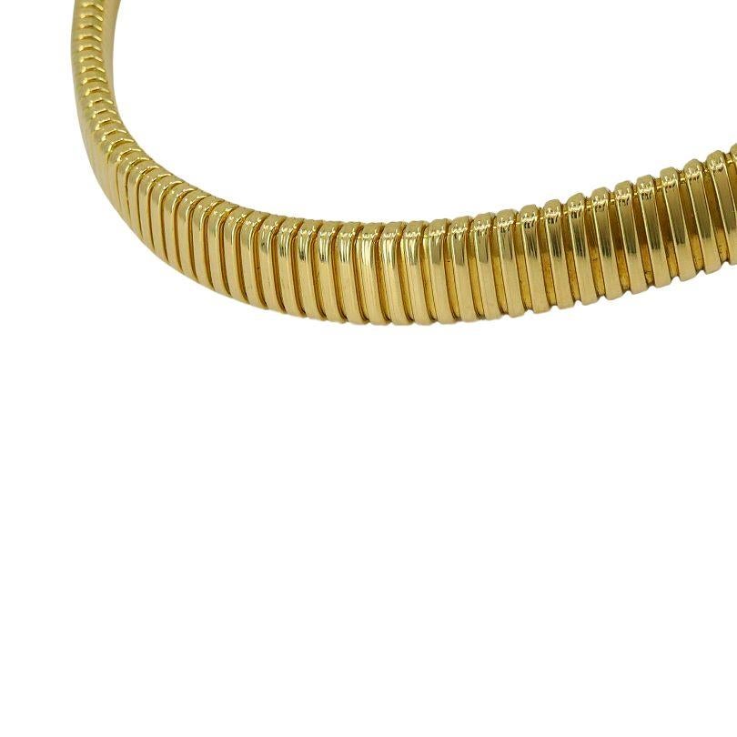 Vintage Carlo Weingrill - Collana a girocollo in oro 18k Tubogas in vendita 2