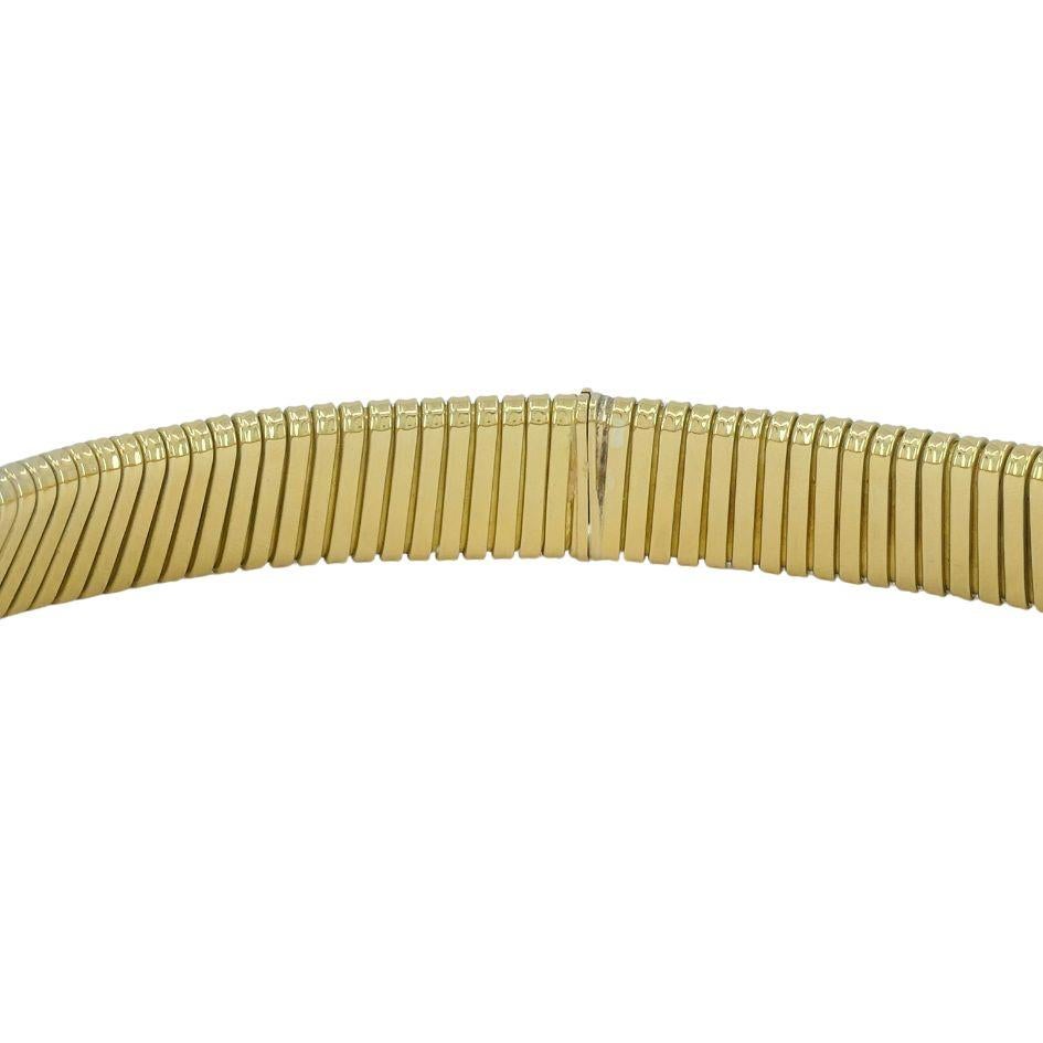 Vintage Carlo Weingrill 18k Gold Tubogas Choker Necklace For Sale 5