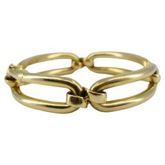 Vintage Carlo Wengrill Bracciale ovale a maglie in oro 18k
