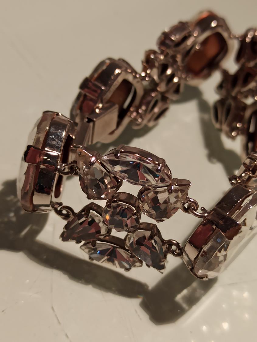 Vintage Carlo Zini Crystals Bracelet In New Condition For Sale In Gazzaniga (BG), IT