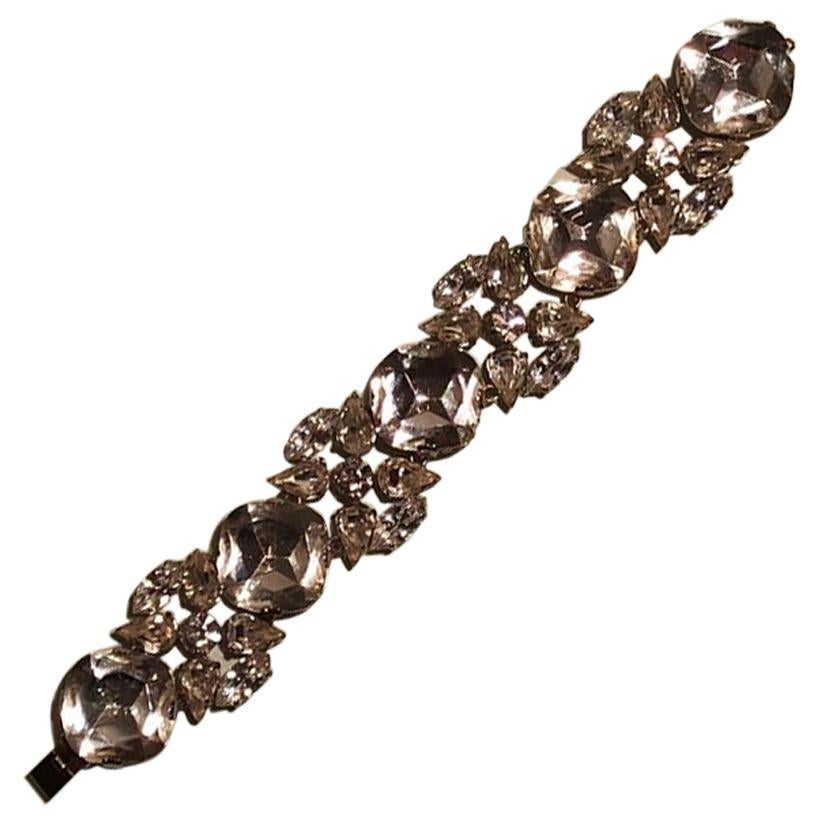 Vintage Carlo Zini Crystals Bracelet For Sale