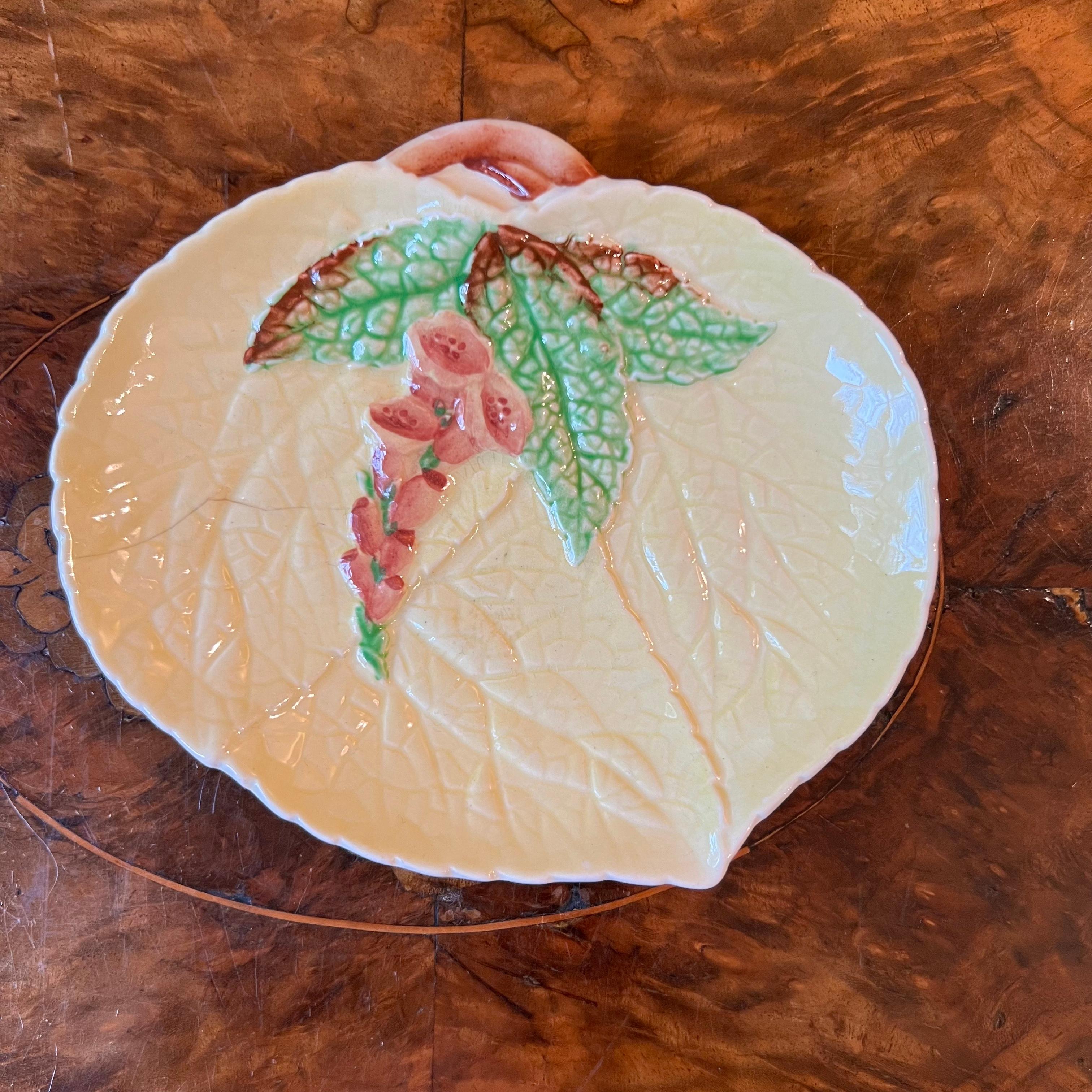 20th Century Vintage Carlton Ware Fox Glove Dish Plate For Sale