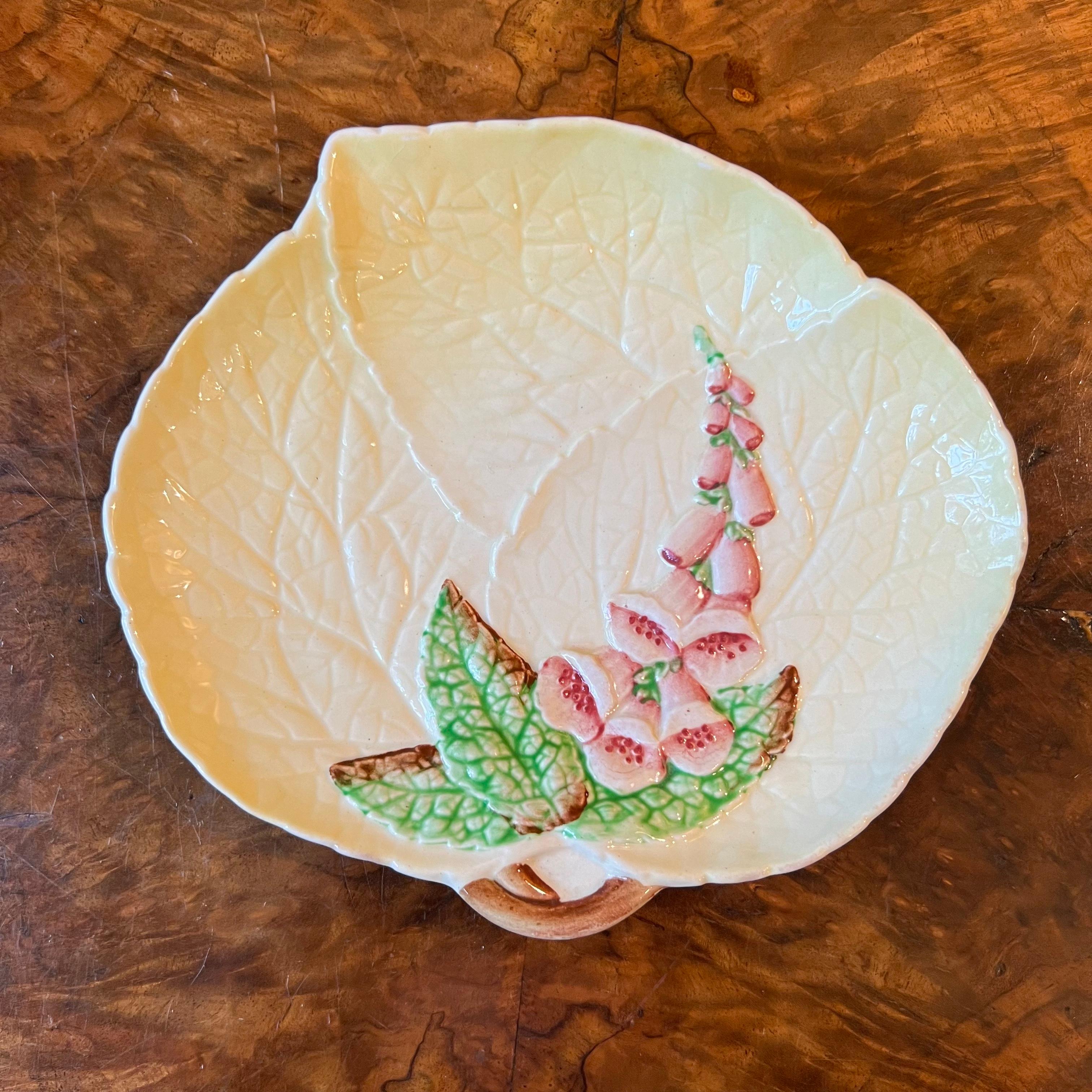 20th Century Vintage Carlton Ware Fox Glove Dish Plate For Sale