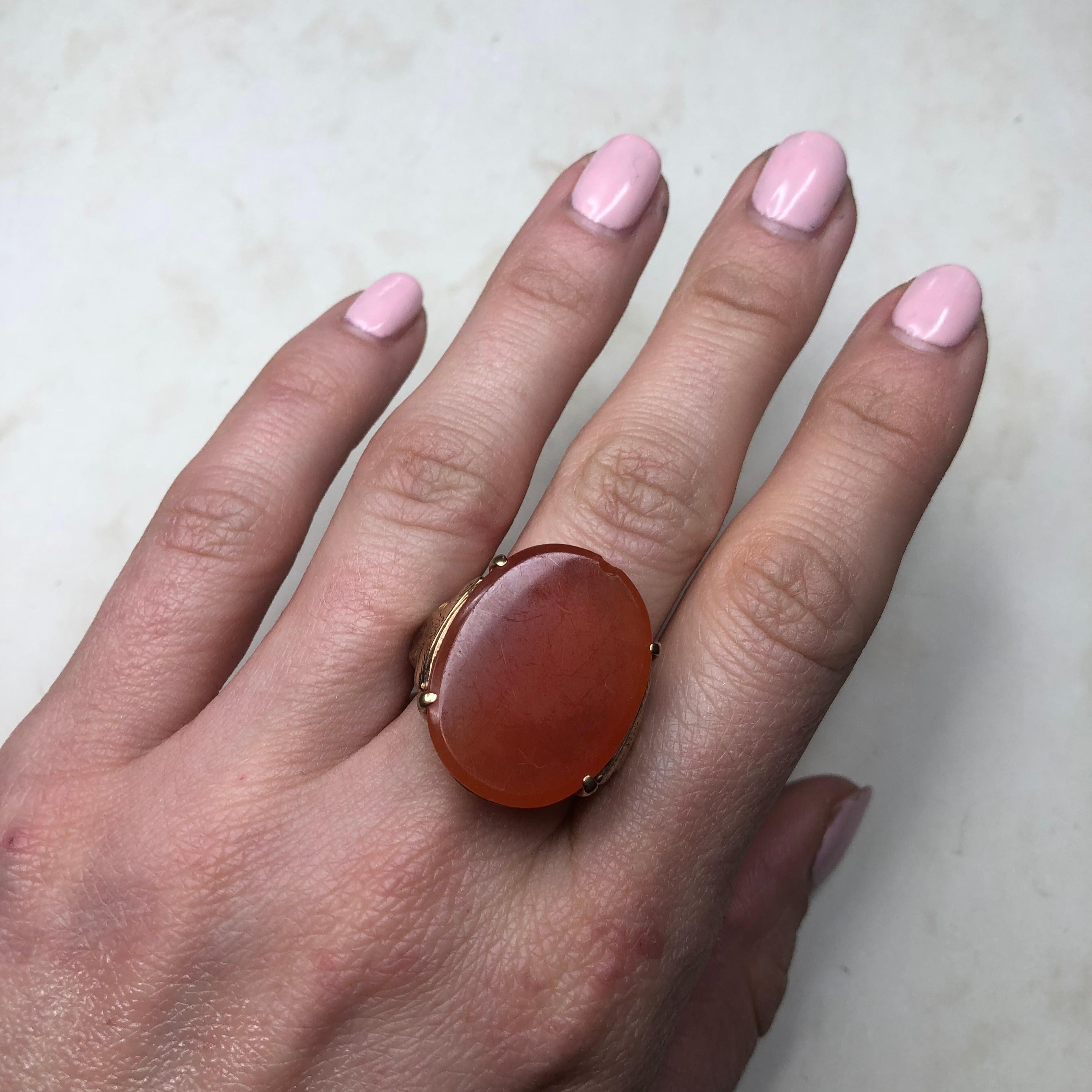 carnelian gold ring