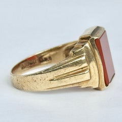 Siegelring mit Karneol und 9 Karat Gold