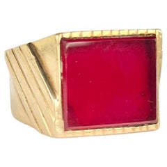 Siegelring mit Karneol und 9 Karat Gold
