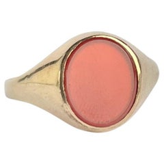 Siegelring mit Karneol und 9 Karat Gold